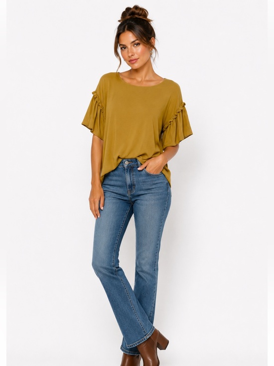 Ann Taylor Tops - Ann Taylor Golden Short Sleeve Top